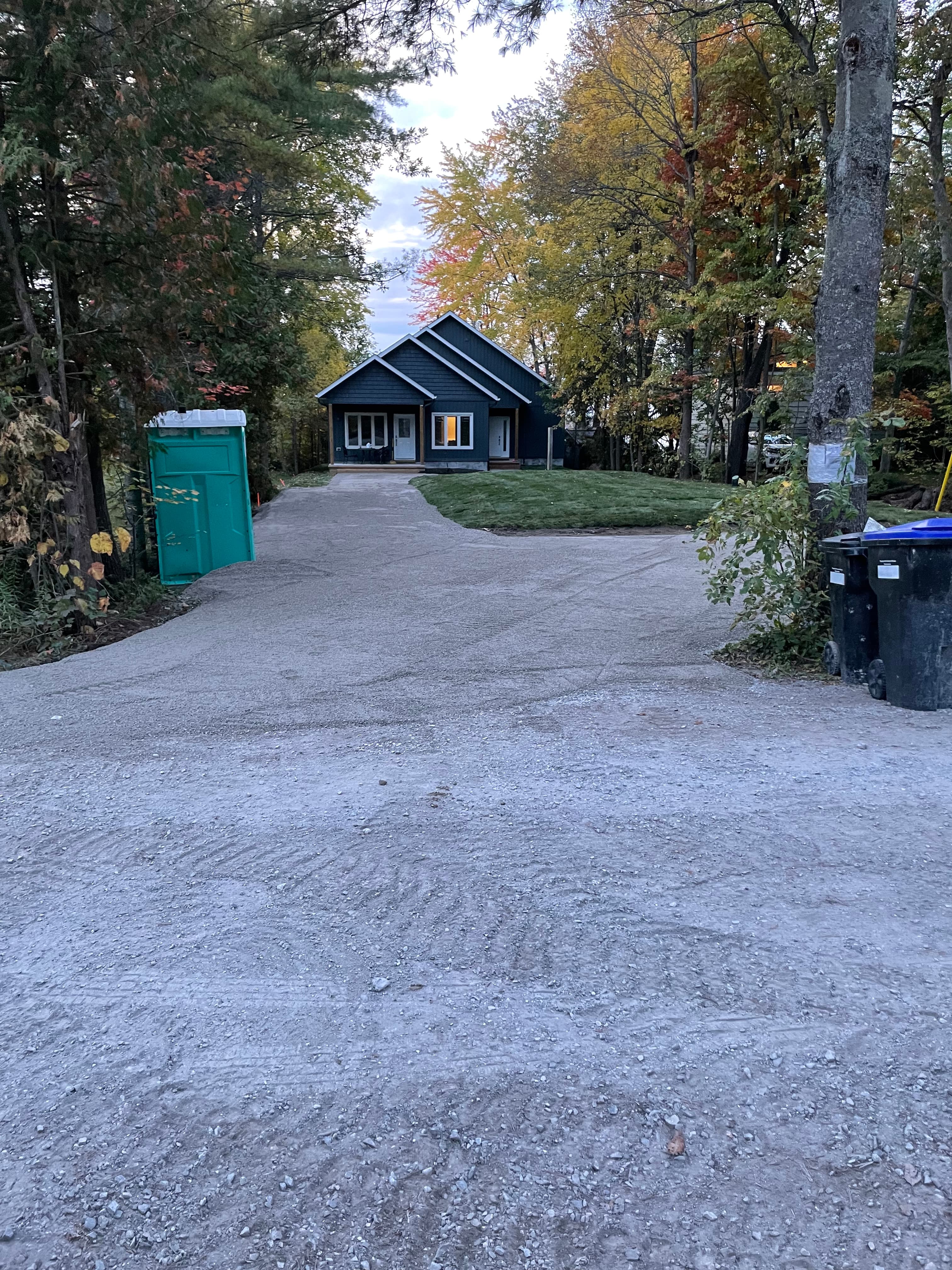 Completed gravel driveway project