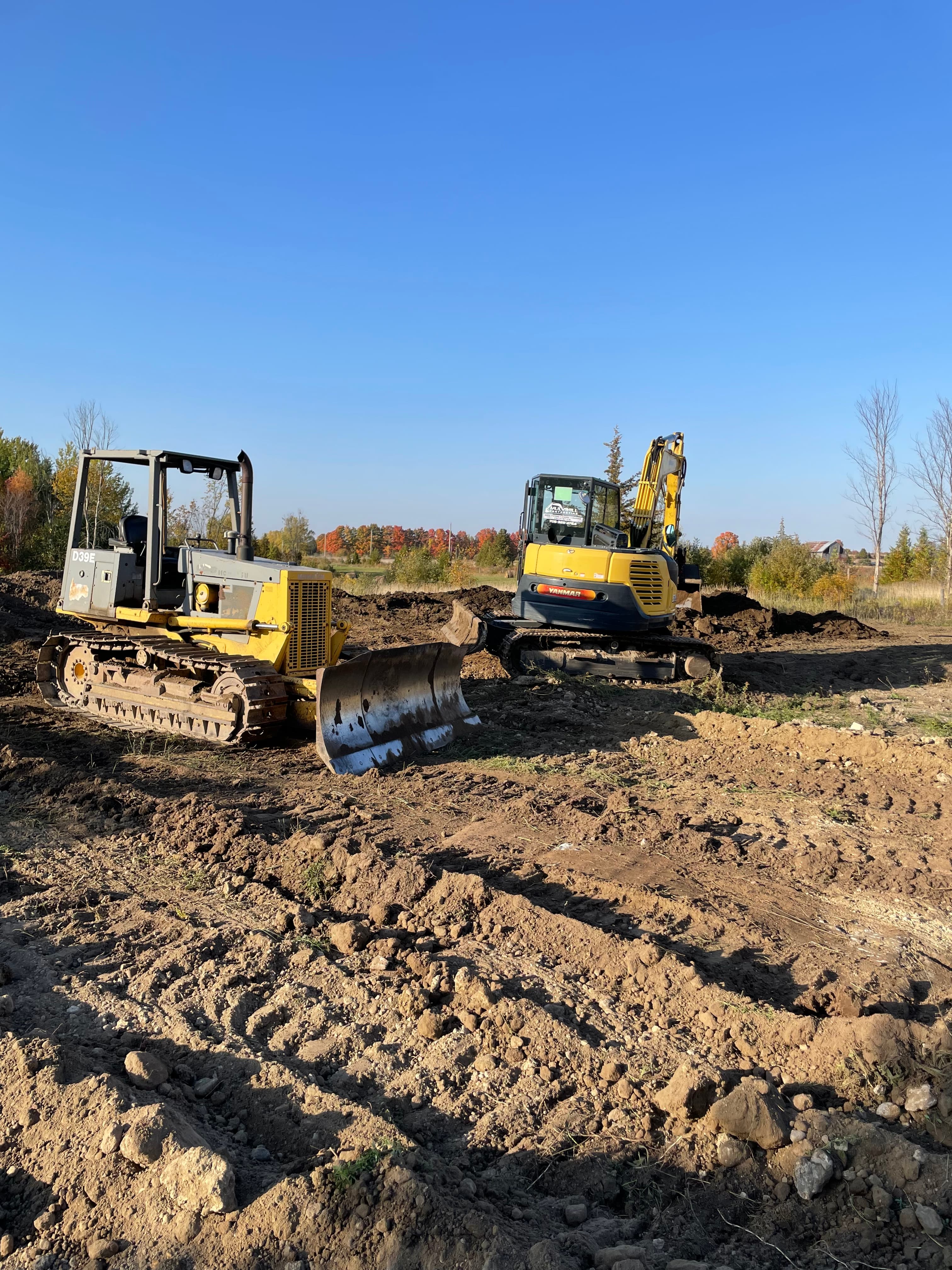 Excavators at work on a job site